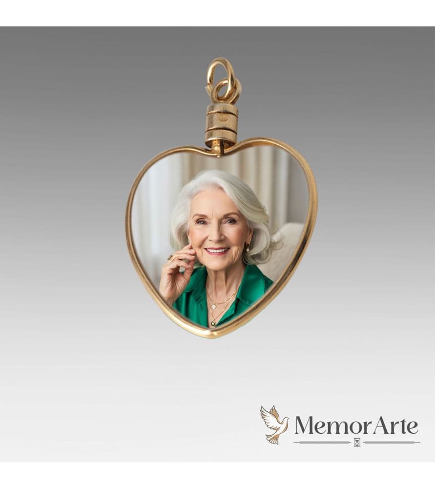 Ciondolo "Cuore" in Ceramica Personalizzato - Oro